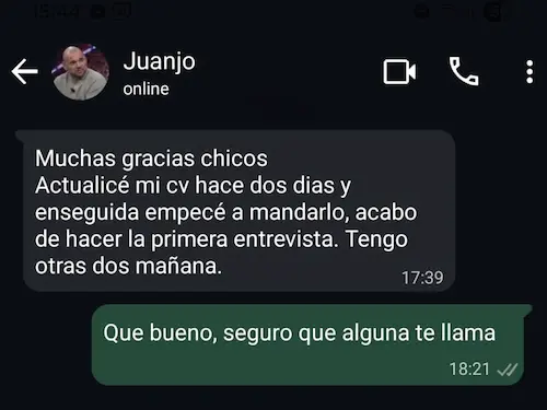 Testimonio WhatsApp 4